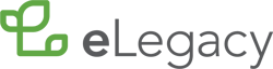 eLegacy Law logo with green leaves